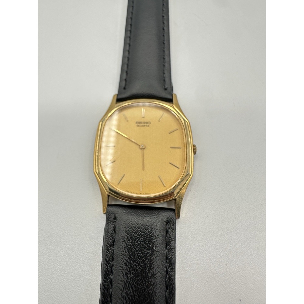 Vintage 1983 Seiko Quartz 7430-5129 Gold Tone Champagne Dial